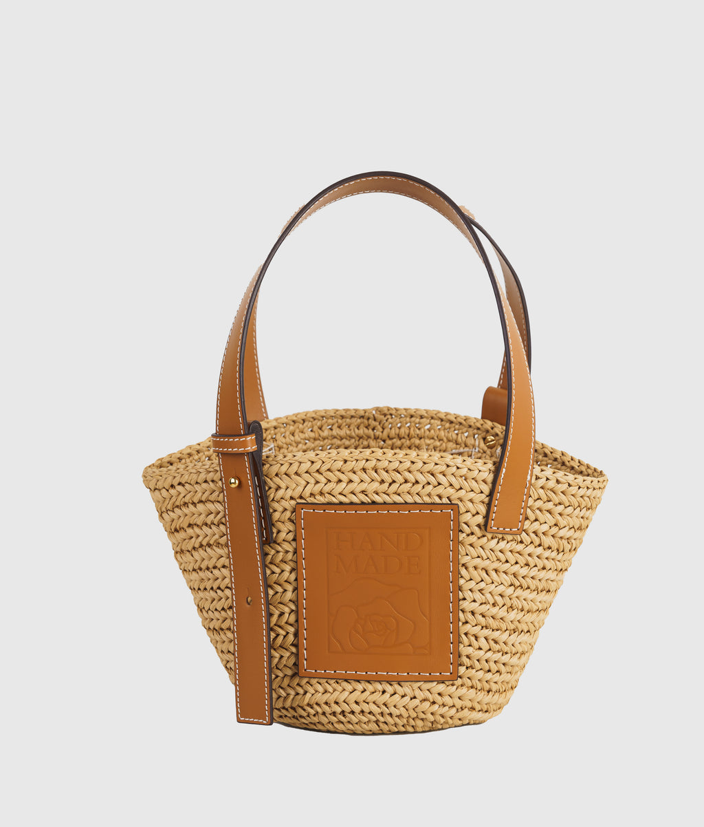 レザーパッチバスケットバッグキット（キャメル）