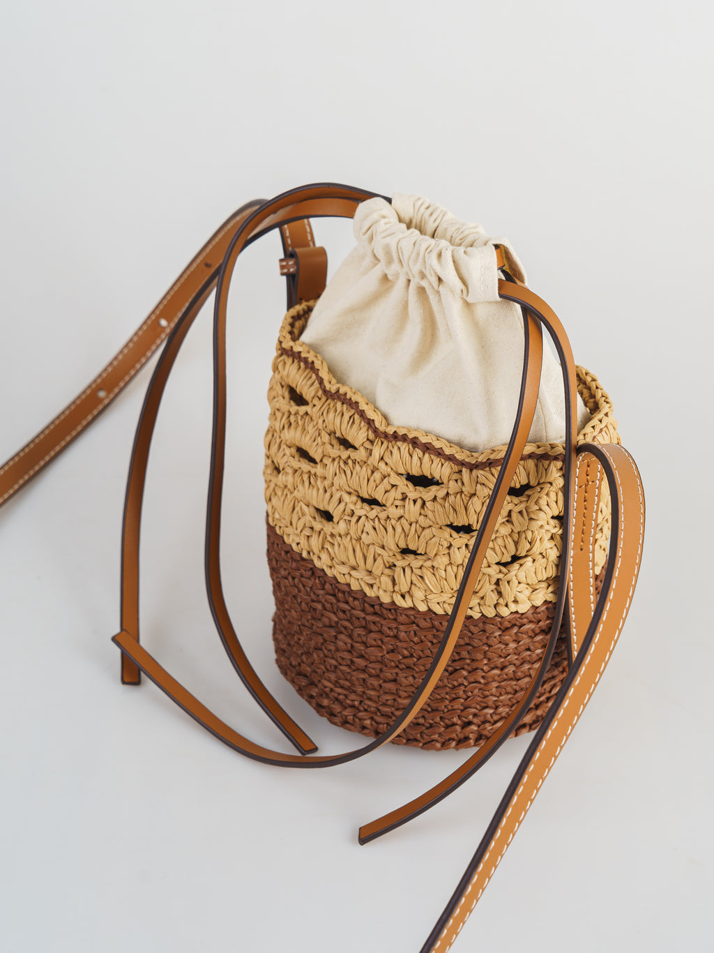 ドローストリングインナー付き巾着バッグパーツセット