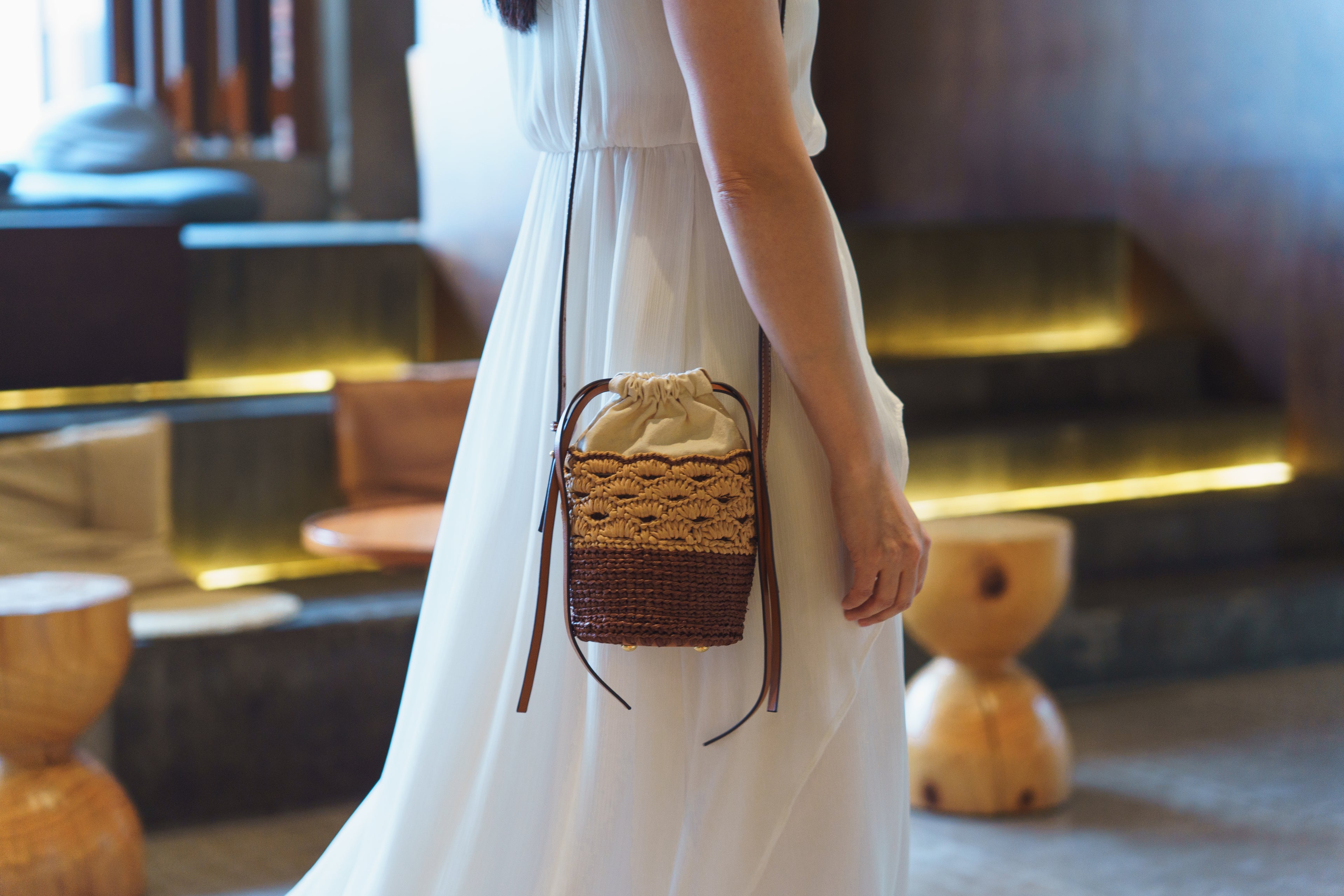 ドローストリングインナー付き巾着バッグパーツセット